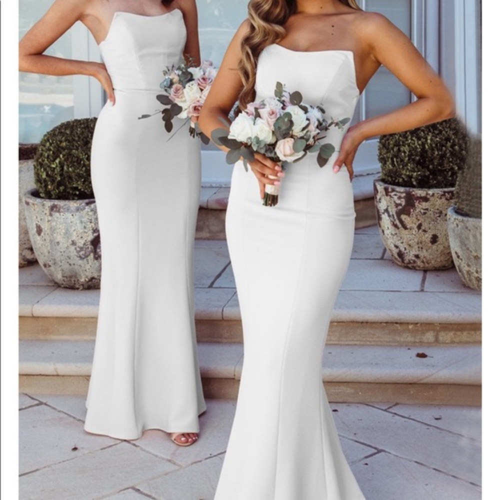 White Fox Boutique White Strapless Sophia Dress